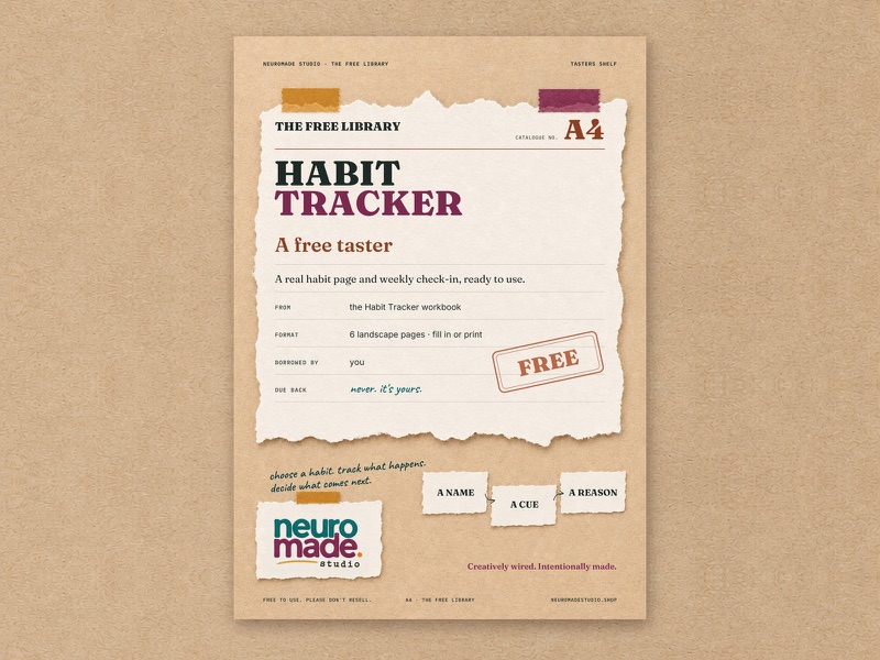 Cover of the free download Habit Tracker taster.